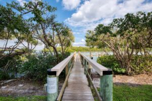 boardwalk bridge leading to intracoastal