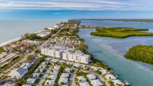 aerial of manasota key looking north