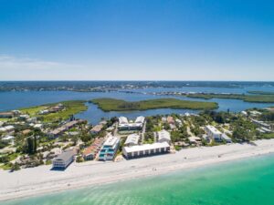 aerial view of Pelican Landing with Intracoastal in background