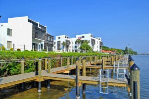 several Intracoastal boat docks