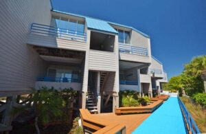 Boardwalk condominiums entrances to two story building