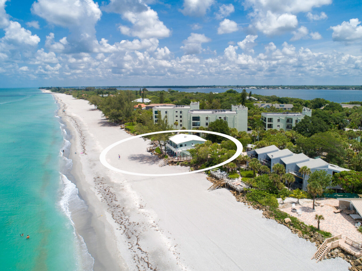 aerial of manasota key looking north